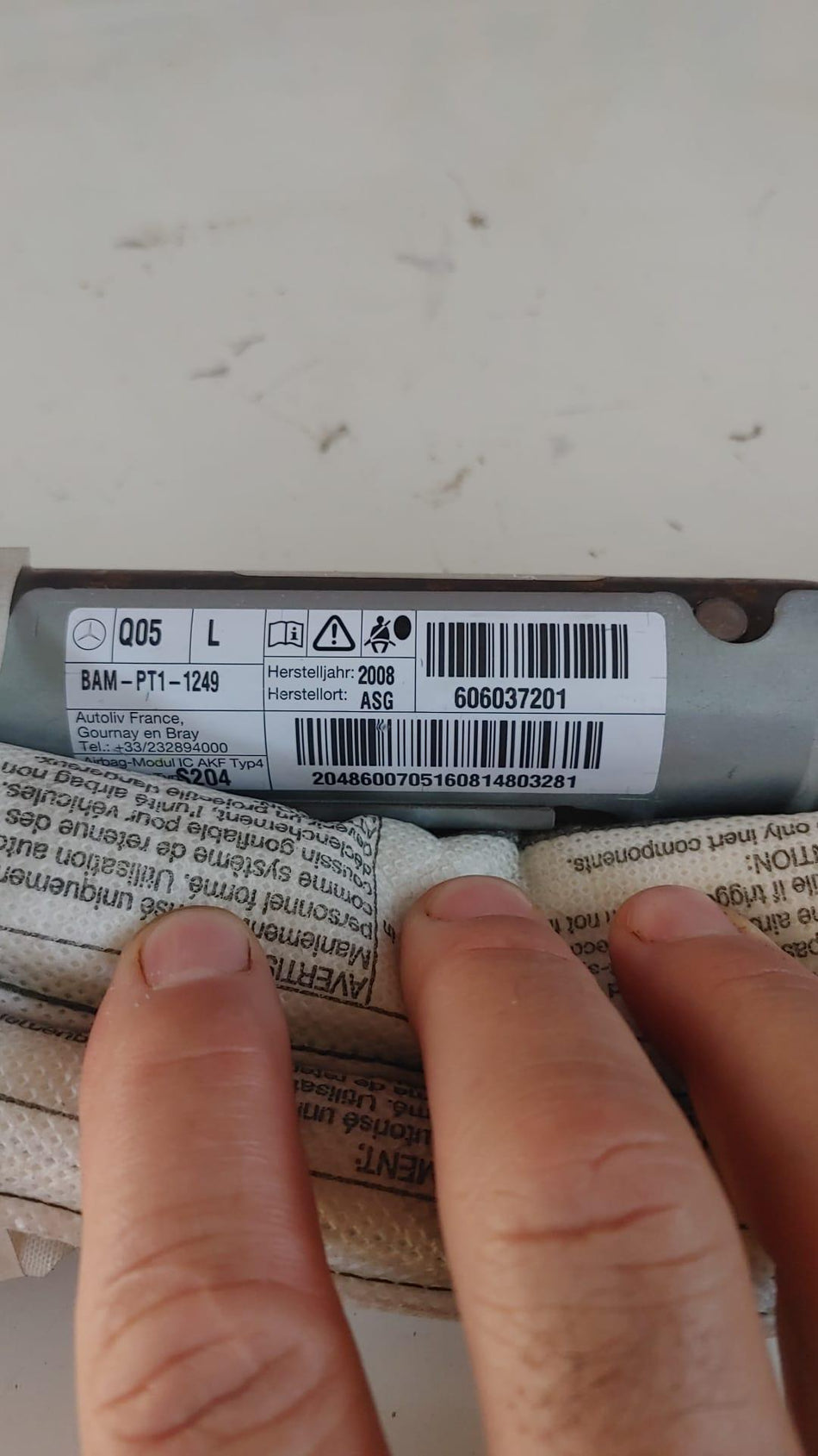 Airbag a tendina lato Sinistro MERCEDES Classe C Berlina W204