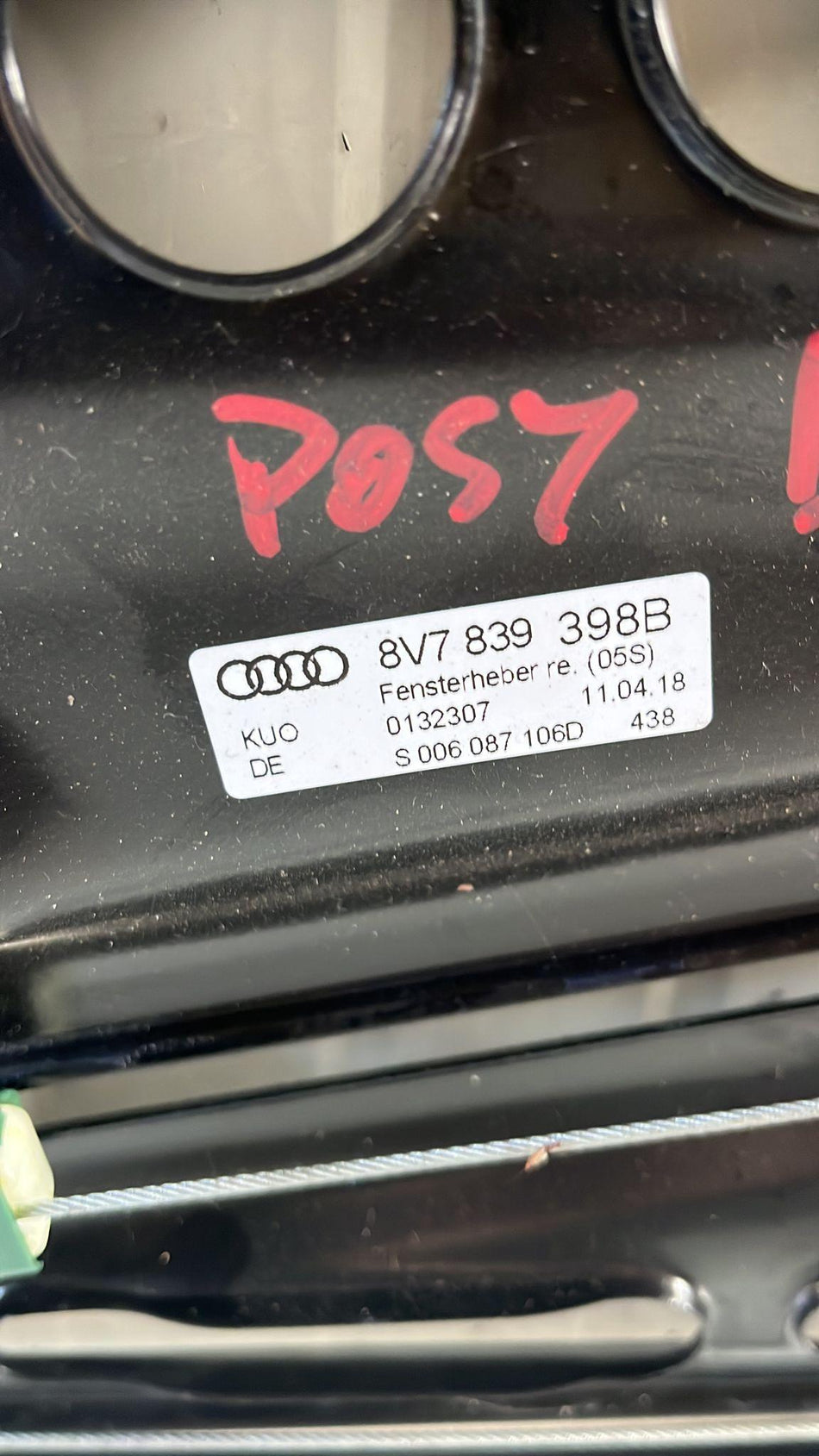 Meccanismo alzavetro Post. DX AUDI A3 Cabriolet Serie (8V7, 8VE) (13>)