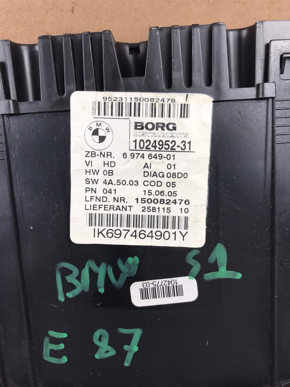 Quadro Strumenti BMW Serie 1 Serie (E87) (07>)