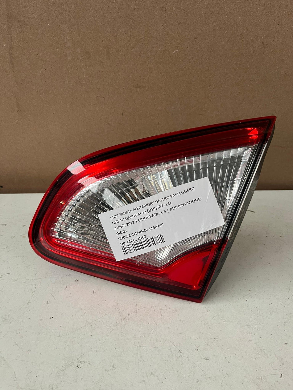 Fanale posteriore DX a LED  integrato nel portellone NISSAN Qashqai +2 (JJ10) (07>18)