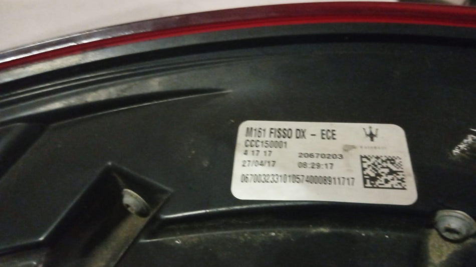 Stop fanale posteriore Destro MASERATI Levante Serie (16>)