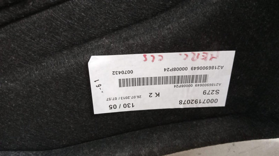 Cappelliera fissa portellone MERCEDES CLS W218