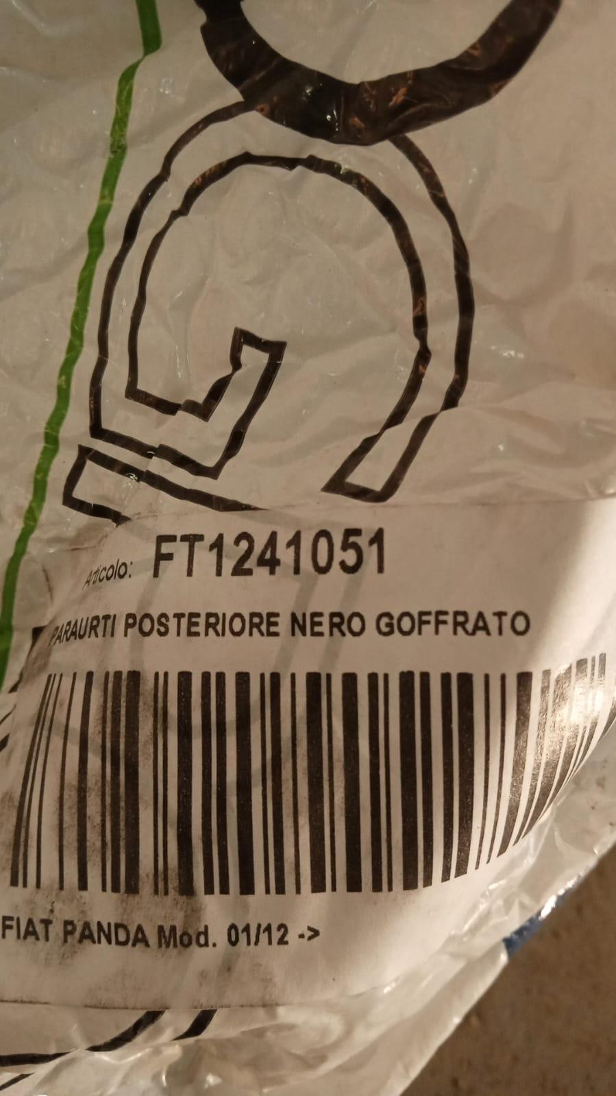 Paraurti Posteriore completo FIAT Panda 2° Serie