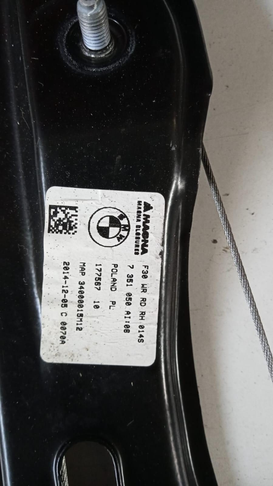 Meccanismo alzavetro Post. DX BMW Serie 3 F31 Touring