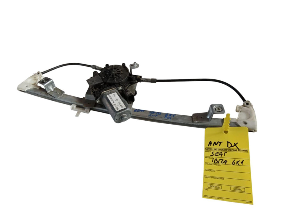 Meccanismo alzavetro Ant. DX SEAT Ibiza Serie (08>12)