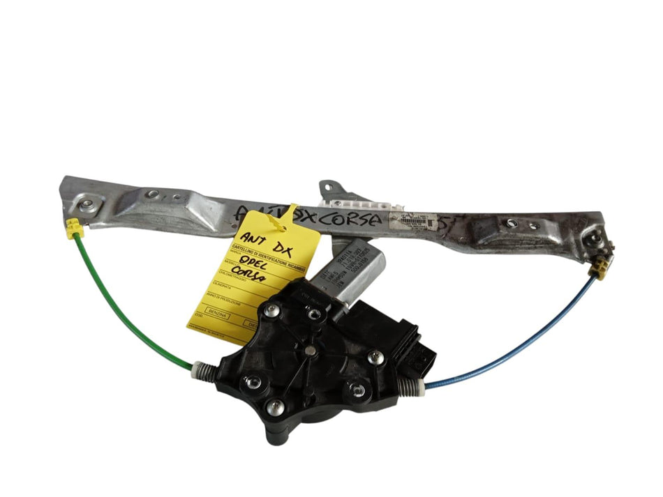 Meccanismo alzavetro Ant. DX OPEL Corsa D 3P 1° Serie