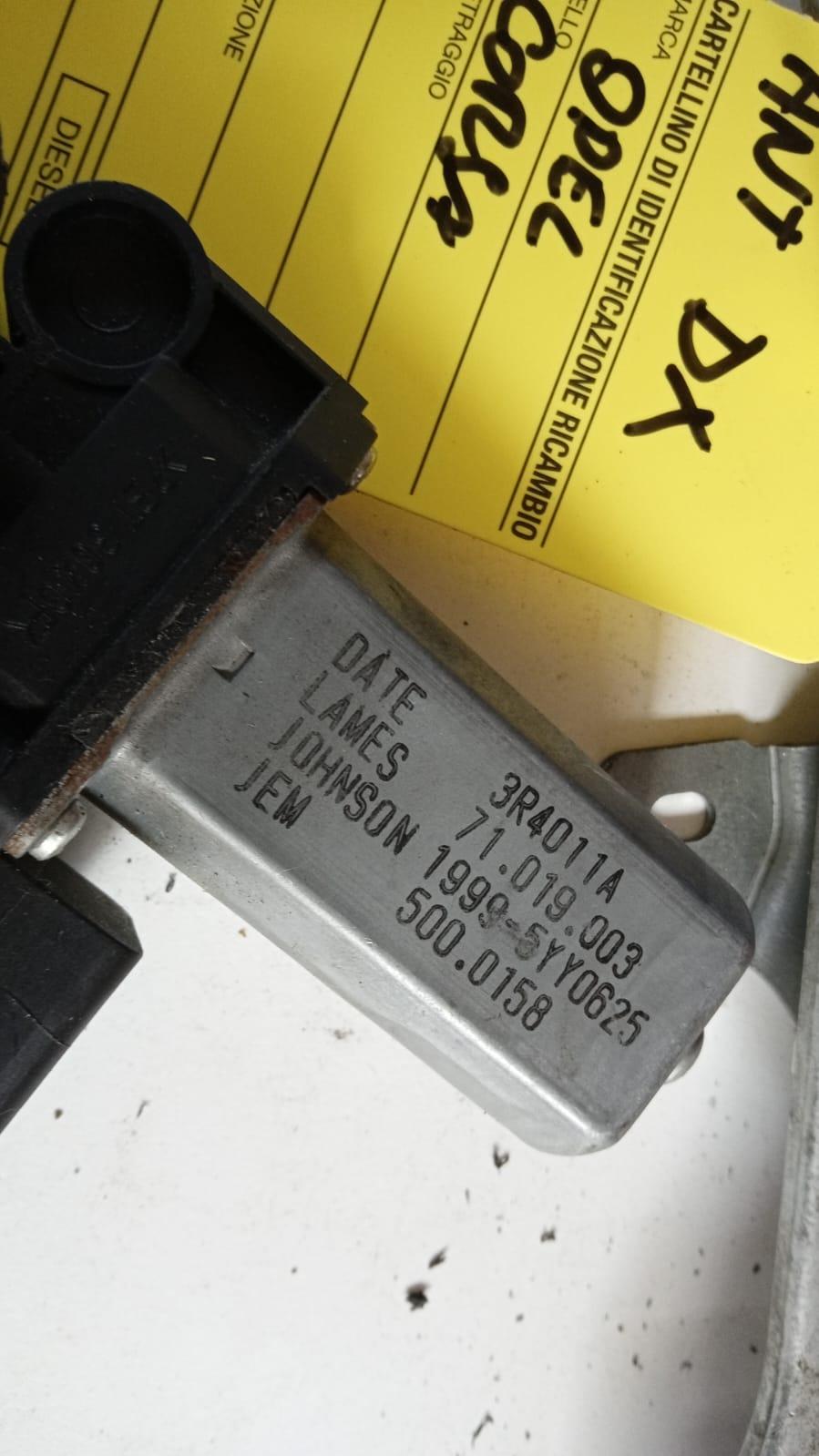 Meccanismo alzavetro Ant. DX OPEL Corsa D 3P 1° Serie