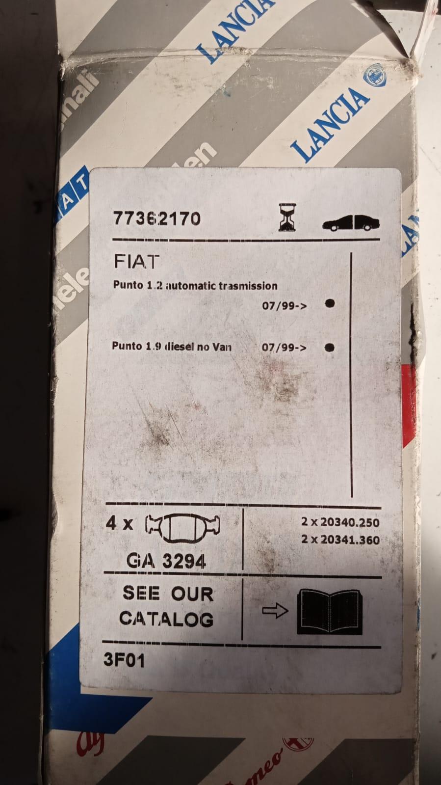 Pastiglie freni FIAT Punto Berlina 3P 2° Serie