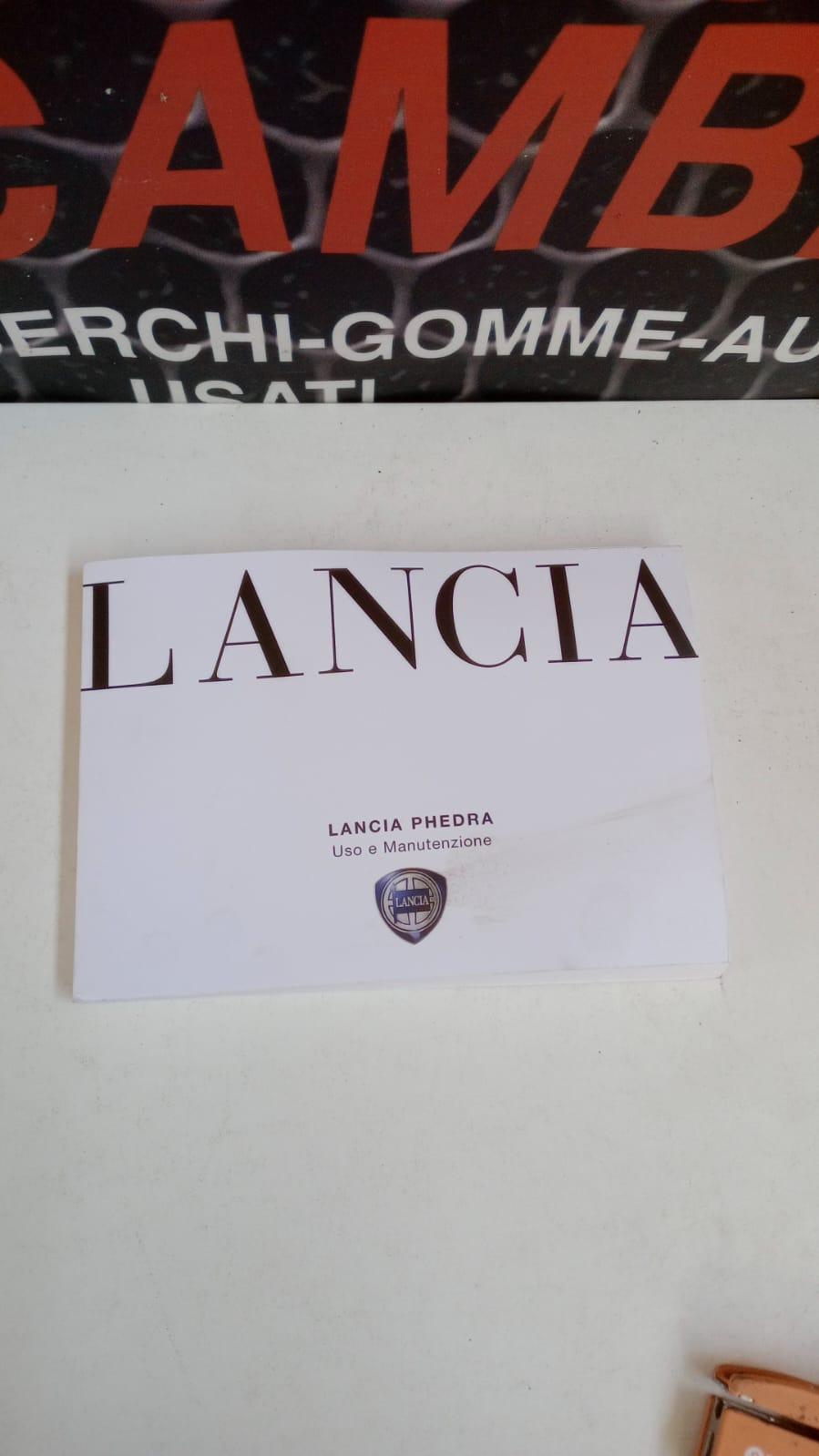 Libretto uso e manutenzione LANCIA Phedra 1° Serie