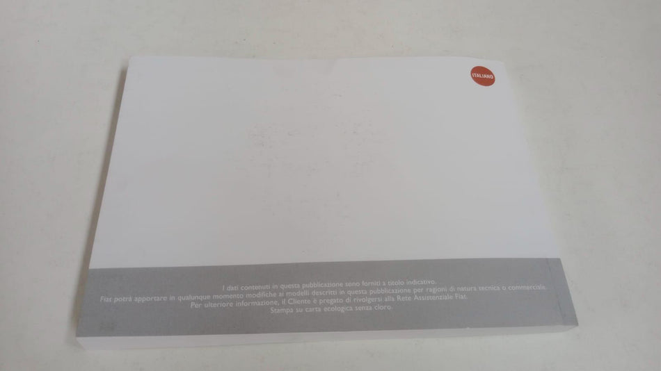 Libretto uso e manutenzione FIAT Punto Berlina 5P 3° Serie