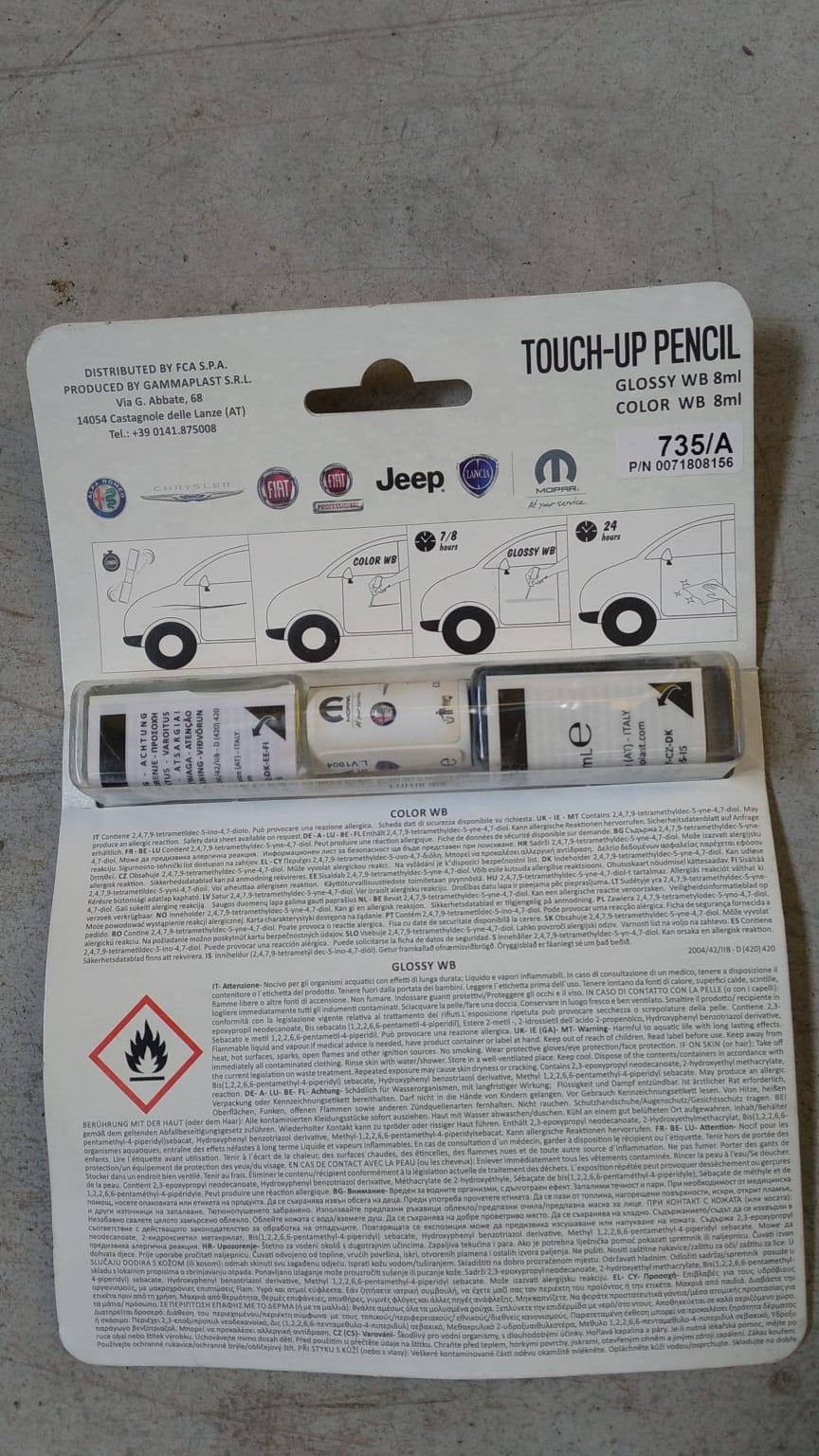 Kit Ritocco Ricambi Generici Marche varie serie
