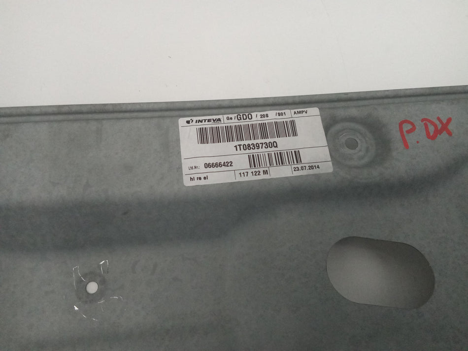 Meccanismo alzavetro Post. DX VOLKSWAGEN Touran 3° Serie