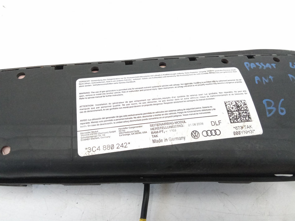 Airbag sedile destro VOLKSWAGEN Passat Berlina 4° Serie