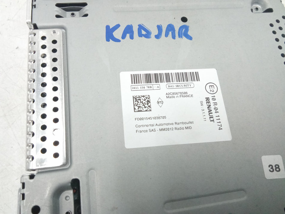 Autoradio RENAULT Kadjar Serie
